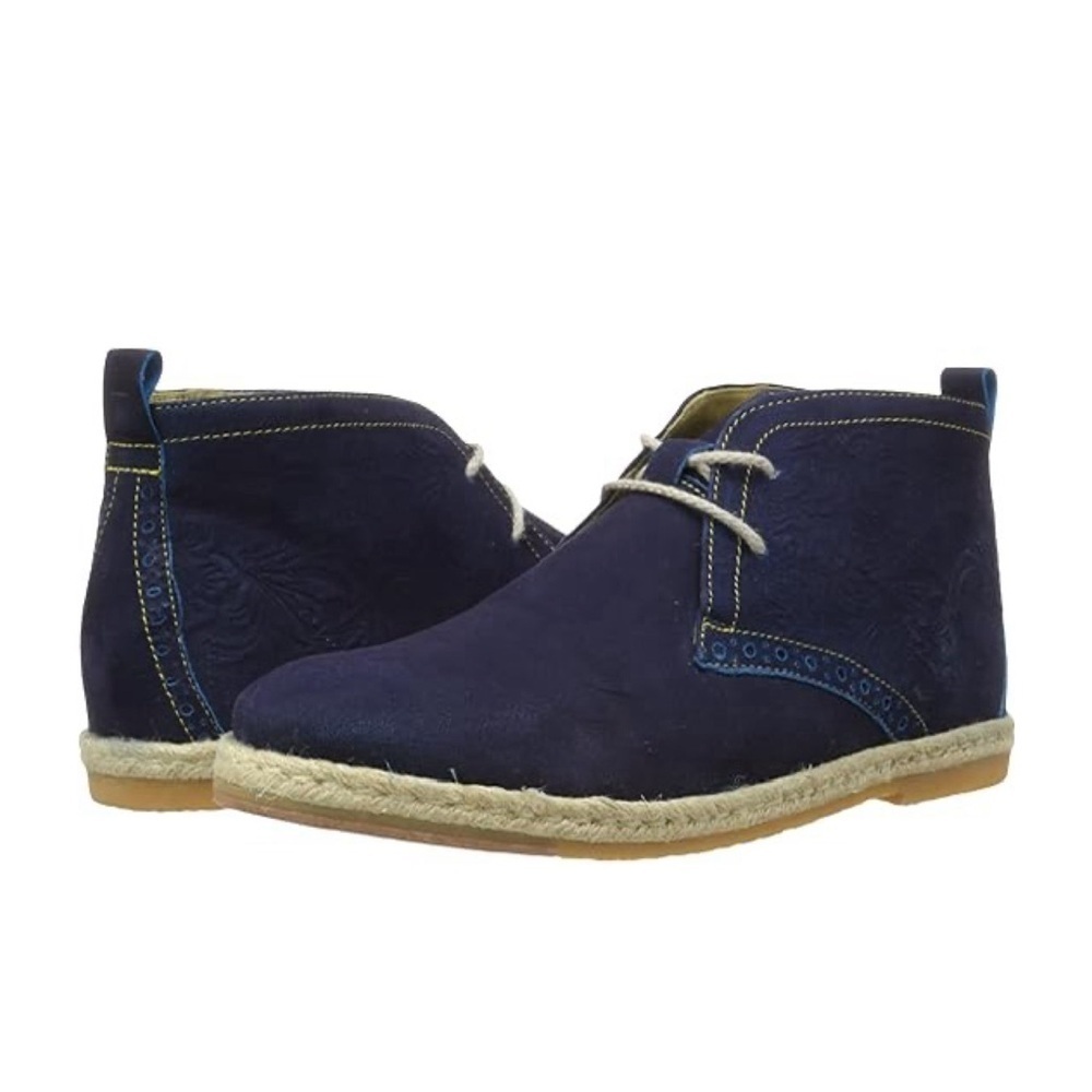Robert Graham Men's Navy Blur Kamiko Chukka Boot Sz 12